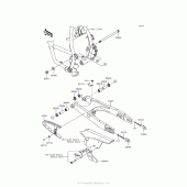 Схема узла: Задний рычаг (Маятник) для Kawasaki KL650 KLR650