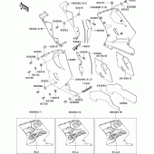 Схема вузла: Cowling lowers(1/3)(zx1100-d3) для Kawasaki ZX1100 ZZ-R1100