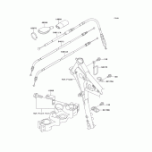 Схема вузла: Троси для Kawasaki KL250 KL250 Super Sherpa