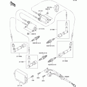 Схема узла: Система зажигания для Kawasaki VN1500 VN1500 Classic