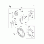 Схема узла: Передний тормоз для Kawasaki KX450 KX450F