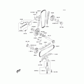 Схема вузла: Cam chain/tensioner для Kawasaki KLV1000