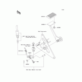 Схема вузла: Brake pedal/torque link для Kawasaki VN1600 VN1600 Mean Streak