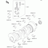 Схема узла: Коленчатый вал для Kawasaki ZX750 Ninja ZX-7RR