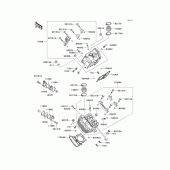 Схема вузла: Головка циліндра для Kawasaki VN250 Eliminator 250V