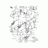 Схема узла: Радиатор для Kawasaki ZX600 Ninja ZX-6