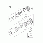 Схема вузла: Масляний насос & Масляний фільтр для Kawasaki BJ250 Estrella Custom