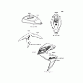 Схема вузла: Наклейка(Синій)(DFF) для Kawasaki ER250 Z250 ABS