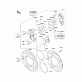 Схема узла: Передний тормоз для Kawasaki VN1700 Vulcan 1700 Voyager
