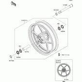 Схема узла: Ступица переднего колеса для Kawasaki ZR750 Z750R ABS