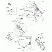 Схема узла: Топливный бак для Kawasaki KLX110 KLX110