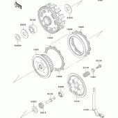 Схема узла: Сцепление для Kawasaki ZX600 ZZ-R600