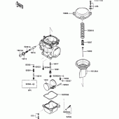 Схема узла: Карбюратор parts(1/2) для Kawasaki ZX600 GPX600R