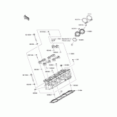 Схема узла: Головка цилиндра для Kawasaki ZX1000 Ninja ZX-10R