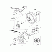 Схема вузла: Ступиця заднього колеса для Kawasaki VN900 Vulcan 900 Custom