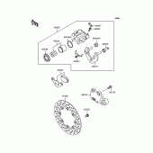 Схема вузла: Заднє гальмо для Kawasaki KL250 KL250 Super Sherpa