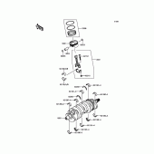 Схема вузла: Колінвал/поршень для Kawasaki ZX600 Ninja ZX-6R