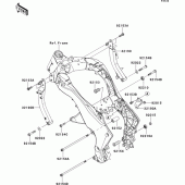 Схема узла: Крепление двигателя для Kawasaki ZR1000 Z1000