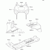 Схема вузла: Decals(ebony/gray)(zx600-e1) для Kawasaki ZX600 ZZ-R600