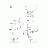 Схема вузла: Кермо & Пульт управління кермовим для Kawasaki KLX110 KLX110