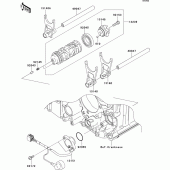 Схема вузла: Gear change drum/shift fork(s) для Kawasaki ZG1400 1400GTR ABS