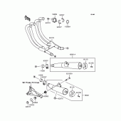 Схема вузла: Вихлопна система для Kawasaki ZR750 Zephyr