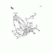 Схема вузла: Кріплення двигуна для Kawasaki VN250 Eliminator 250V