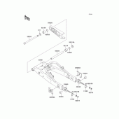 Схема узла: Задний рычаг (Маятник) для Kawasaki KL110 KSR