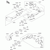 Схема узла: Поворотники для Kawasaki ZX600 Ninja ZX-6RR
