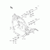 Схема вузла: Кріплення двигуна для Kawasaki VN1500 Vulcan 1500 Classic