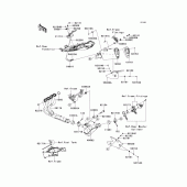 Схема вузла: Вихлопна система для Kawasaki ZX636 Ninja ZX-6R ABS