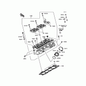 Схема вузла: Головка циліндра Kawasaki ZX636 Ninja ZX-6R ABS KRT Edition