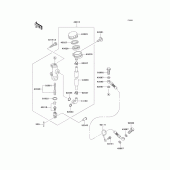 Схема вузла: Задній гальмівний циліндр Kawasaki ZR750 ZR-7