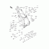 Схема вузла: Кріплення двигуна для Kawasaki KX125