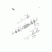Схема узла: Копирный вал\Вилки для Kawasaki EX400 Ninja 400R