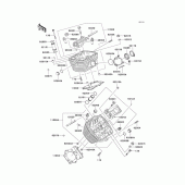 Схема вузла: Головка циліндра для Kawasaki VN800 Vulcan 800 Drifter
