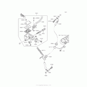 Схема вузла: Передній гальмівний циліндр для Kawasaki VN900 Vulcan 900 Custom