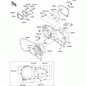 Схема вузла: Right engine cover(s) для Kawasaki VN1500 VN1500 Drifter