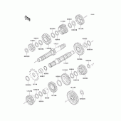 Схема вузла: Трансмісія для Kawasaki KLX300R