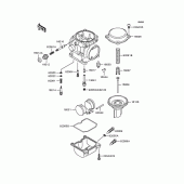 Схема вузла: Комплектуючі карбюратора для Kawasaki KLE400