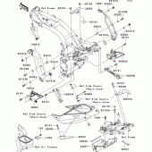 Схема узла: Крепление двигателя для Kawasaki ZR750 Z750S