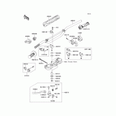 Схема узла: Руль & Пульт управления рулевой для Kawasaki KX250/ KX252 KX250F