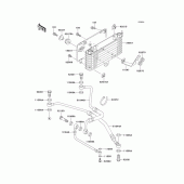 Схема узла: Масляный охладитель для Kawasaki ZX1100 Ninja ZX-11