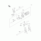 Схема вузла: Gear change drum/shift fork(s) для Kawasaki EJ650 W650