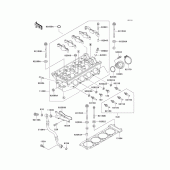 Схема вузла: Головка циліндра для Kawasaki ZX900 Ninja ZX-9R