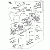 Схема вузла: Карбюратор для Kawasaki ZG1000 Concours