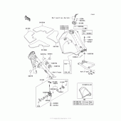 Схема узла: Топливный бак для Kawasaki KL650 KLR650