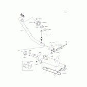 Схема вузла: Вихлопна система для Kawasaki BJ250 Estrella