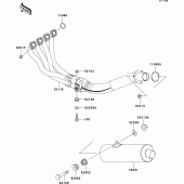 Схема вузла: Вихлопна система для Kawasaki ZX636 Ninja ZX-6R