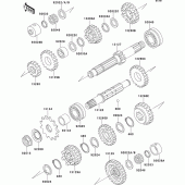 Схема вузла: Трансмісія для Kawasaki ZR750 Zephyr